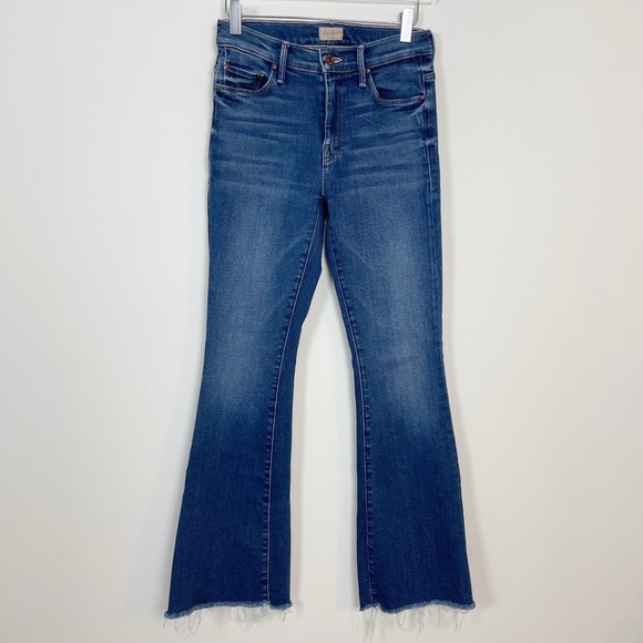 MOTHER Denim - Mother Woman's Jeans Size 25 The Weekender Fray Blue Denim Flared Jeans